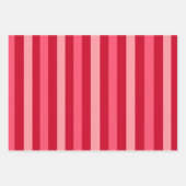 Valentijnse  Strepen van Rood en Roze Inpakpapier Vel (Voorkant)