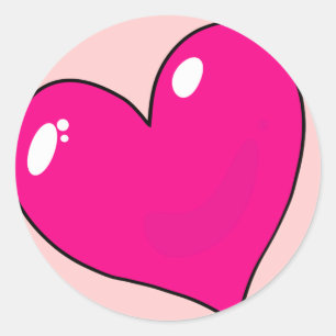 Valentijnse stutten ronde sticker