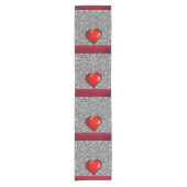 Valentijnse tablecloth Runner Heart Korte Tafelloper (Voorkant)