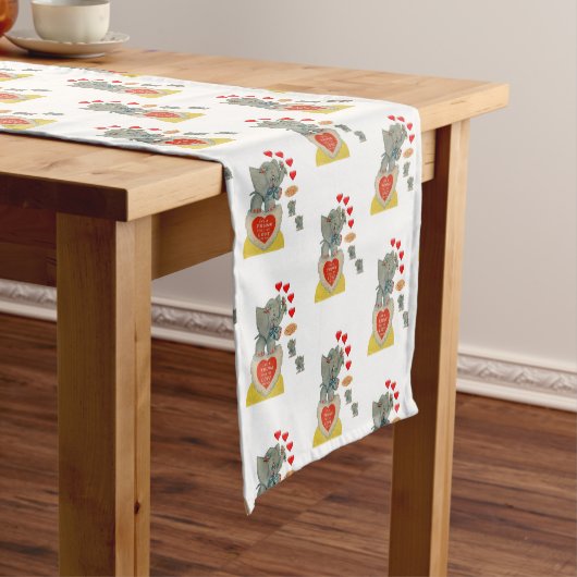 Valentijnse tablecloth Runner Korte Tafelloper (Voorbeeld)