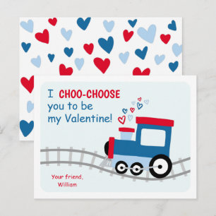 Valentijnse treinklasse feestdagenkaart