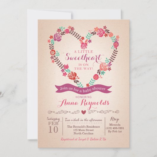 Valentijnse uitnodigingen tot het indienen van Bab (Voorkant)