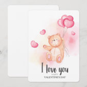 Valentijnse vakantiekaart feestdagenkaart (Voorkant / Achterkant)