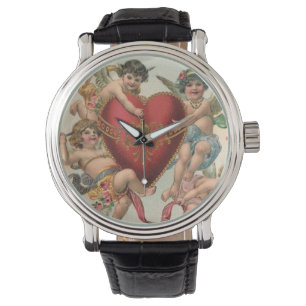  Valentijnse , Victoriaans engelen Cherubs hart Horloge