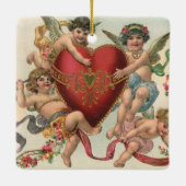  Valentijnse , Victoriaans engelen Cherubs hart Keramisch Ornament (Achterkant)