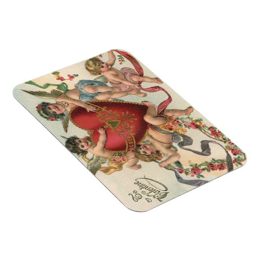 Valentijnse , Victoriaans engelen Cherubs hart Magneet (Rechterzijde)