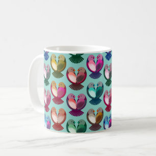 Valentijnse vogeltjes in de liefde koffiemok