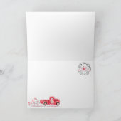 Valentijnse Vrachtwagen voor speciale levering, Re Feestdagen Kaart (Binnen)