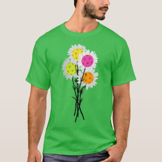 Valentijnse vrouwen Moederdag Pickleball Flower Bo T-shirt