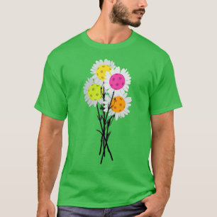 Valentijnse vrouwen Moederdag Pickleball Flower Bo T-shirt