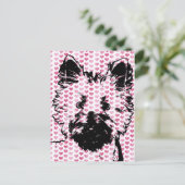 Valentijnse  - Westie Silhouette Feestdagenkaart (Staand voorkant)