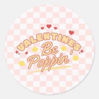 Valentijnse worden poppin ronde sticker