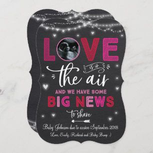 Valentijnse Zwangerschap Aankondiging Ultrageluids