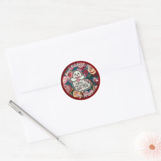 Valentijnsgeeststicker Ronde Sticker