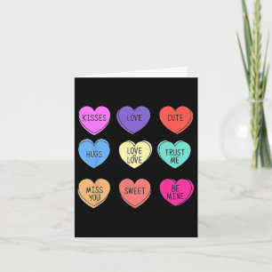 Valentijnsgesprek Harten Snoep Gelukkige Valentijn Kaart