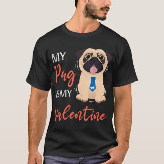 Valentijnsgrief, Pug hond Valentijn, pug hond lief T-shirt