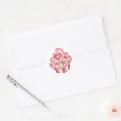 Valentijnshart Cupcake Sticker (Envelop)