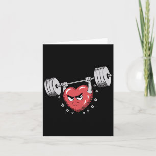 Valentijnshart Gewichten Lichten Funny Workout Kaart