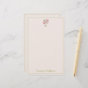 Valentijnshart Roze en Groene Hartballonnen Briefpapier
