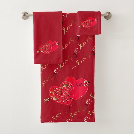Valentijnsharten Bad Handdoek (Insitu)