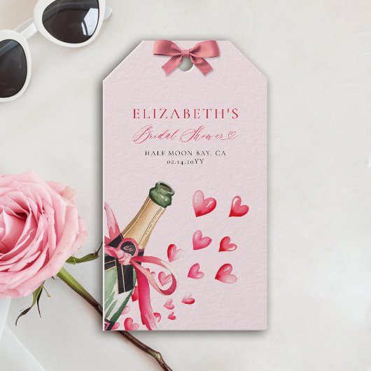 Valentijnsharten Bruisende Whimsical Bruiloft Fees Cadeaulabel