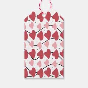 Valentijnsharten Doodles Stippen Patroon Cadeaulabel