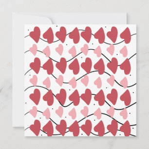 Valentijnsharten Doodles Stippen Patroon Postca Kaart