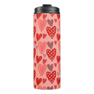 Valentijnsharten met een Gril Thermosbeker