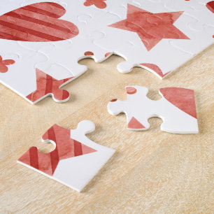 Valentijnsharten & Sterren Patroon Legpuzzel
