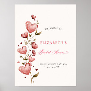 Valentijnsharten Wijnstok Fantasie Bruiloft Feest  Poster