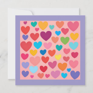 Valentijnshartjes Feestdagenkaart