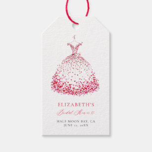 Valentijnshartjes Jurk Strik Elegante Bruidsmeisje Cadeaulabel