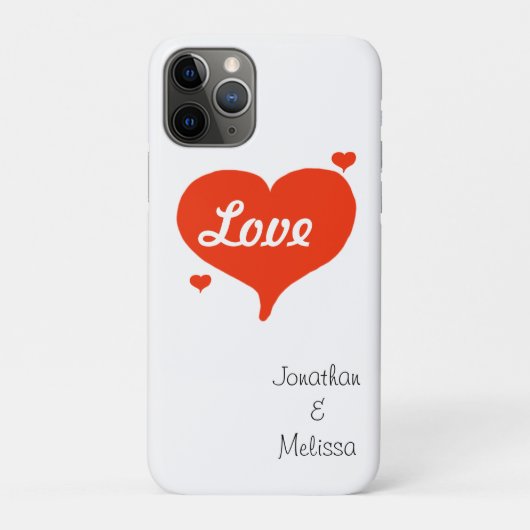 Valentijnshartjes PERSONALiseer Namen Case-Mate iPhone Case (Achterkant)
