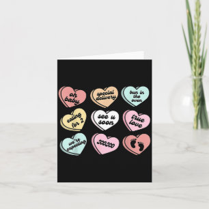 Valentijnshartjes Snoep Zwangerschapsaankondiging Kaart