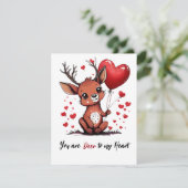 Valentijnshert Feestdagenkaart (Staand voorkant)