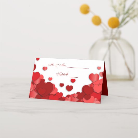 Valentijnshuwelijk Mooie Rode Harten (Achterkant)