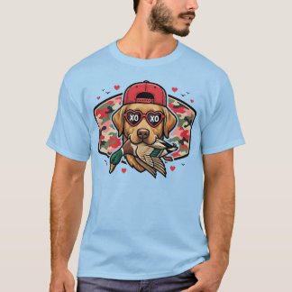 Valentijnsjacht Hond Eend T-shirt