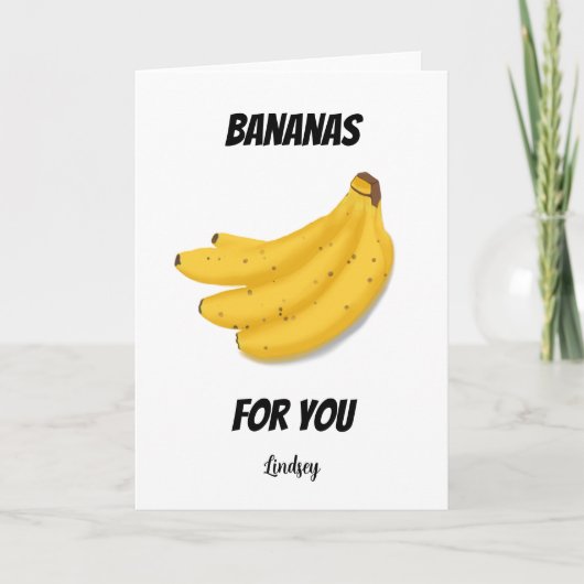Valentijnskaart Bananen Voor Jou Feestdagen Kaart (Voorkant)