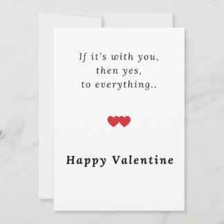 Valentijnskaart Eenvoudig | Valentijn Feestdagenkaart