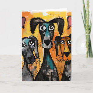 Valentijnskaart Hond Rode Harten Feestdagen Kaart