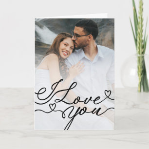Valentijnskaart I Love You Fotokaart Kaart