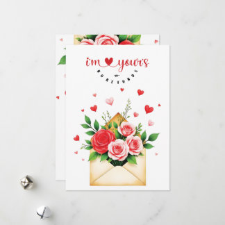 Valentijnskaart - "Ik ben van jou, geen terugbetal Feestdagenkaart