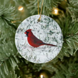 Valentijnskaart Kardinaal Keramisch Ornament
