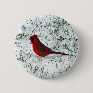 Valentijnskaart Kardinaal Ronde Sticker Button 5,7 Cm