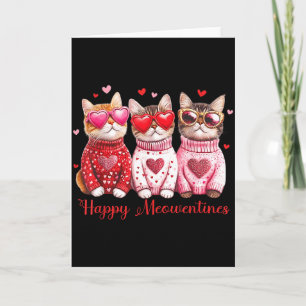 Valentijnskaart Kat Gelukkig Meowentines Hart Vale Kaart