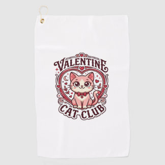 Valentijnskaart Kat Grappige Kat Liefhebber Design Golfhanddoek