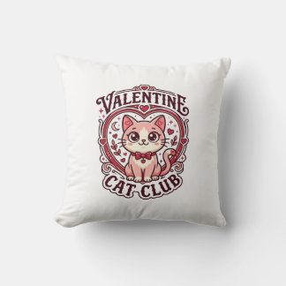 Valentijnskaart Kat Grappige Kat Liefhebber Design Kussen