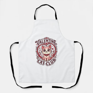 Valentijnskaart Kat Grappige Kat Liefhebber Design Schort