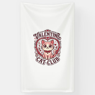 Valentijnskaart Kat Grappige Kat Liefhebber Design Spandoek