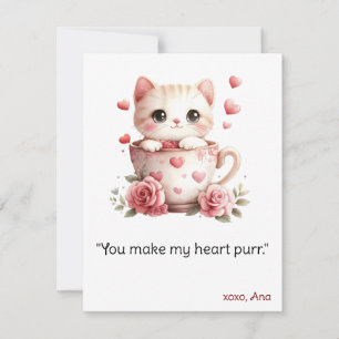 Valentijnskaart, kattengeliefhebber kaart, grappig feestdagenkaart